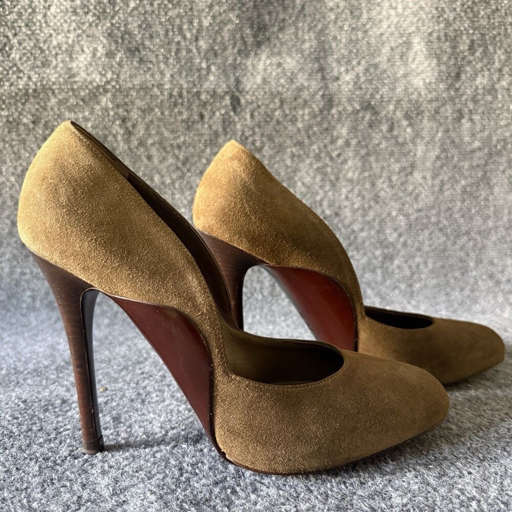 Ralph Lauren Collection Purple Label Brown Stiletto Pump Slip-on Italy Made 8B